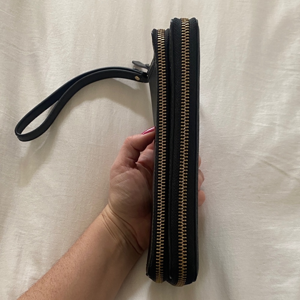 Kate Spade Black Wristlet with Gold Accents - Picture 9 of 10